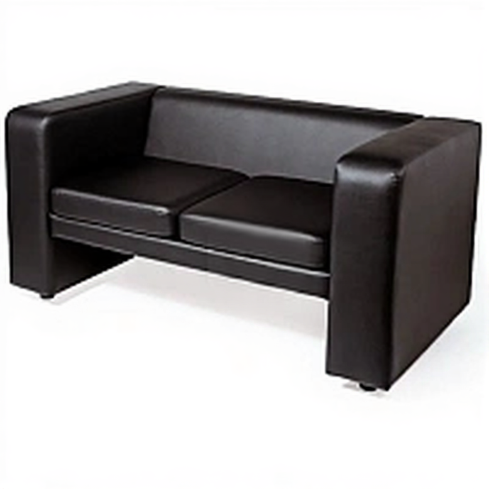 Диван двухместный ДО-12/2 (кожзам Эконом черный)