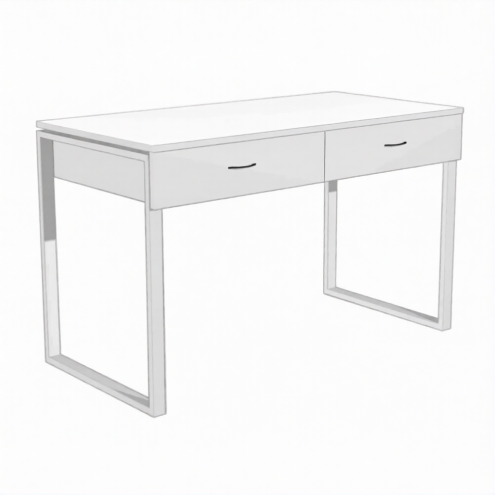 Стол для врача рабочий СрТ-2.1-01 (1200х600х850) (ЛДСП белый, каркас белый)