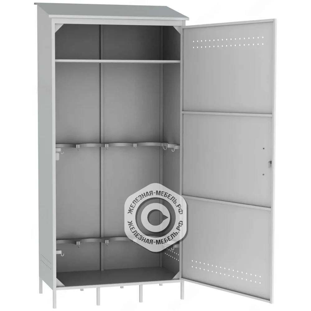 Шкаф для 6-ти газовых баллонов ШГБК усиленный с полкой (2400х1150х600)