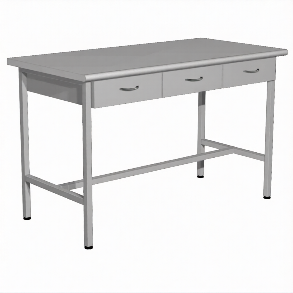 Стол лабораторный СЛ-108 (1200х600х850) (постформинг серый, каркас серый)