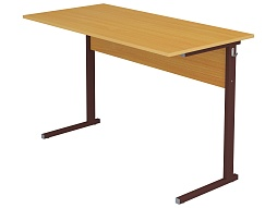 Стол для кабинета физики нерегулируемый 6 г/р СТФу1.6 (бук, м/к коричневый, прямоугольная труба)