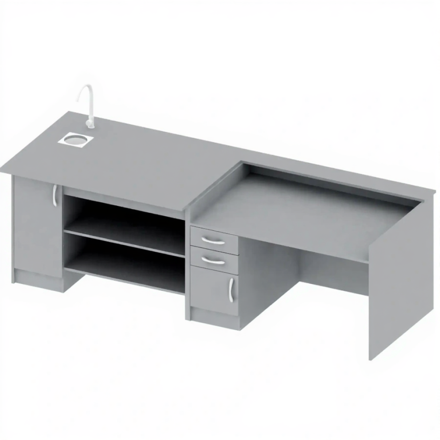 Стол учительский с кафедрой и мойкой ПР-ТР-82, Серый