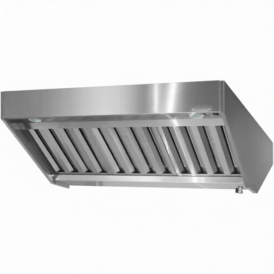 Зонт приточно-вытяжной полуоткрытый ЗППб 400х2000х1600 «Base» островной (к-т светильников)