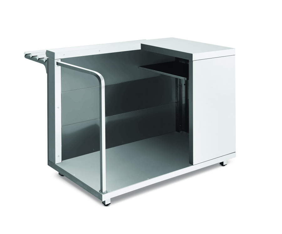 Прилавок кассовый универсальный Luxstahl КК-1200 Premium (нерж.)