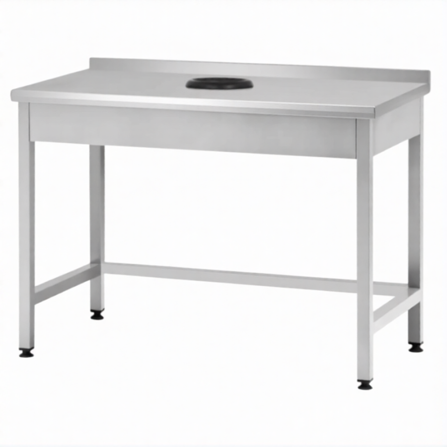 Стол производственный СПРп - 860х1200х800 «Profi Ral», сбор отходов, борт (полка-обвязка)