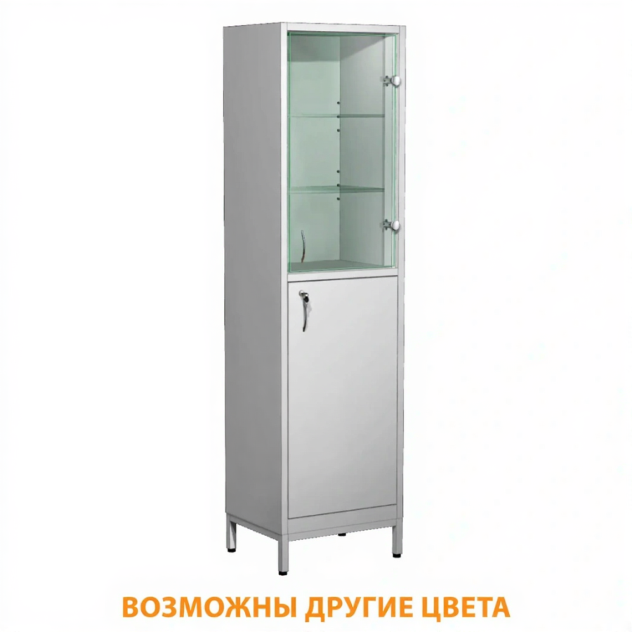 Шкаф для лабораторной посуды ШМпЛП-1 (корпус металл серый)