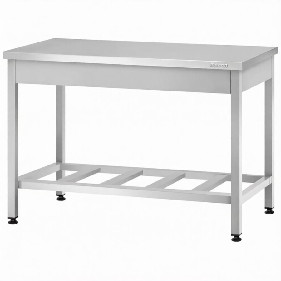 Стол производственный СПРп - 860х1200х800 «Profi Inox» (полка-решетка)