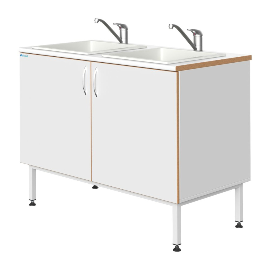 Мойка СОВЛАБ 1200 МПЛ-2 врезная двойная п/пропилен