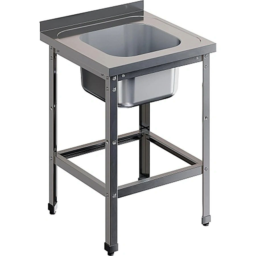 Ванна моечная односекционная цельнотянутая с бортом ВМЦ-1/6/6-БО-ЭН